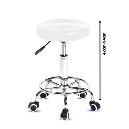 CIRCLE D01 BARSTOOL CHAIR WHITE MD