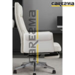 German Leather Chair With Foot Rest - WHITE - Image 5