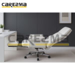 German Leather Chair With Foot Rest - WHITE - Image 2