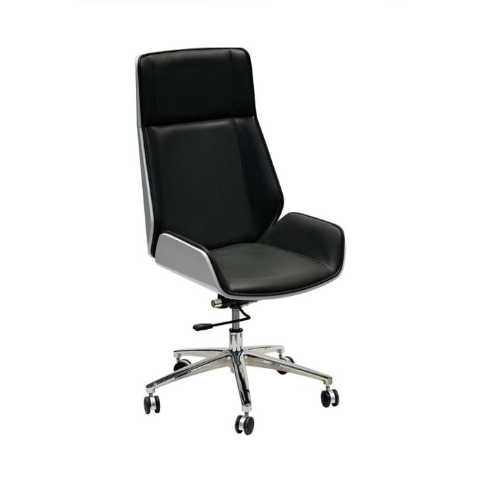 Ergonomic Adjustable Task Chair Silver Metal Base Contemporary Office Chair