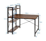AAA- Office Desk Table 120x60 CM With 3 Racks - Image 2