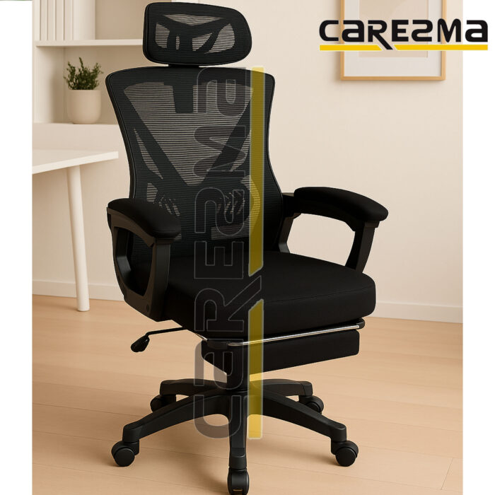 A Z2 MANAGER WITH FOOT REST CHAIR FULL BLACK MMD2 - Image 5