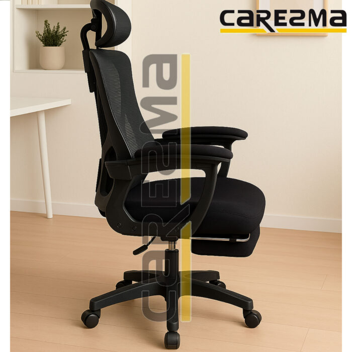 A Z2 MANAGER WITH FOOT REST CHAIR FULL BLACK MMD2 - Image 3
