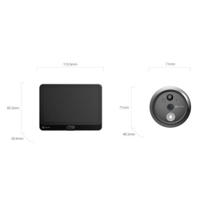 EZVIZ HP4 – Wire-Free 1080P Peephole Doorbell with 4.3″ Screen - Image 4