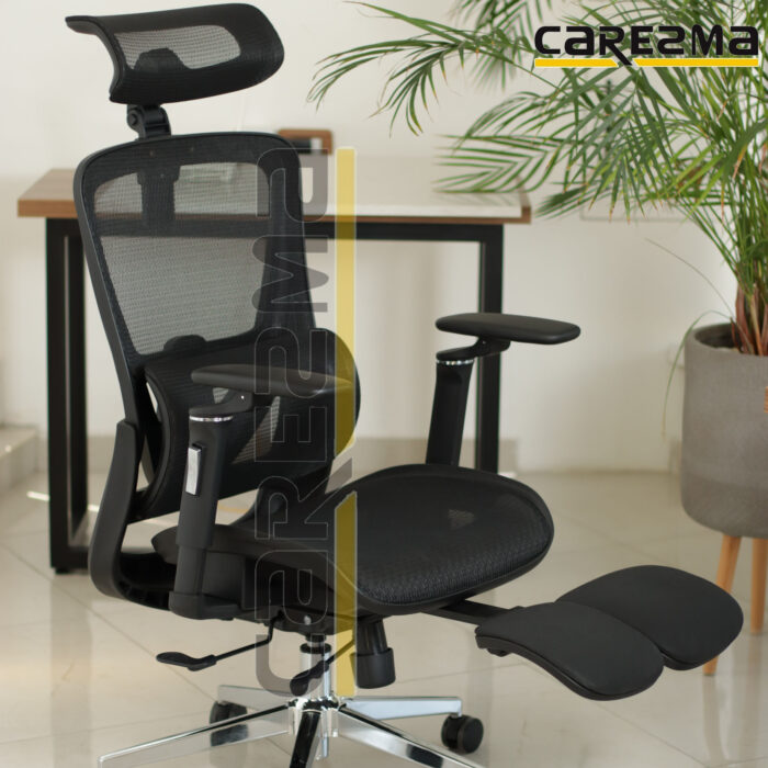 A K81-1 FULL BLACK MANAGER MESH WITH FOOT REST CHAIR MMD2 - Image 25