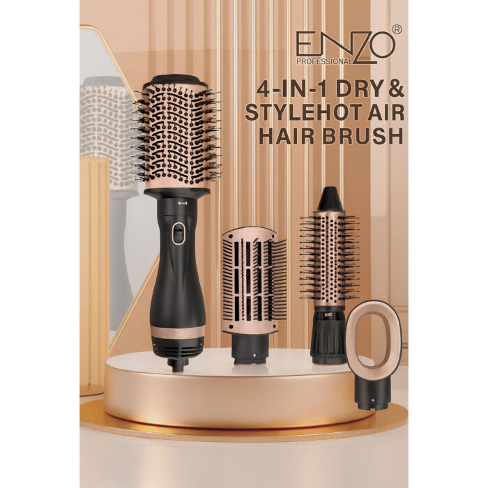 ENZO 4 in 1 Hot Air Hair Brush - Image 1