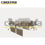 WORKSTATION 4 PCS OFFICE DESK A05 - Image 7