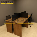 WORKSTATION 4 PCS OFFICE DESK A04 - Image 3