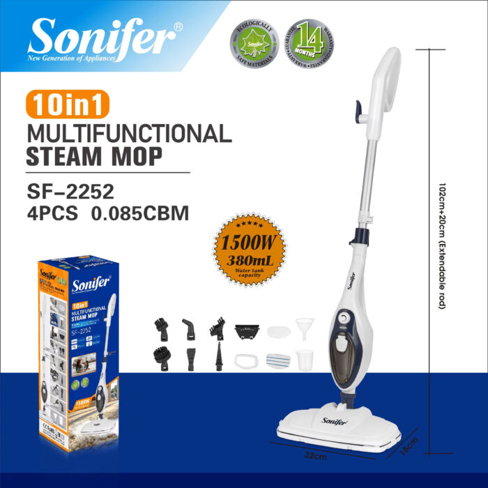 Sonifer 10-in-1 Multifunctional Steam Mop - Image 3